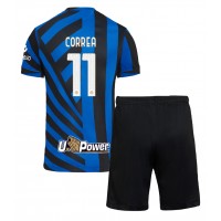 Inter Milan Joaquin Correa #11 Fußballbekleidung Heimtrikot Kinder 2024-25 Kurzarm (+ kurze hosen)